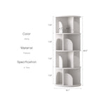 Yowos Rotating Bookshelf 360 Degree Storage Rack